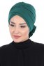 Elisabeth - Dark Green Cotton Turban