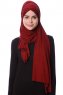 Eslem - Bordeaux Pile Jersey Hijab - Ecardin