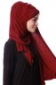 Eslem - Bordeaux Pile Jersey Hijab - Ecardin