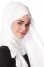 Eslem - Creme Pile Jersey Hijab - Ecardin