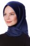 Eylul - Navy Blue Square Rayon Hijab