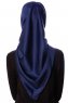 Eylul - Navy Blue Square Rayon Hijab