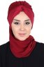 Gill - Bordeaux & Bordeaux Chiffon Turban