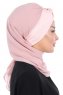 Gill - Dusty Pink & Dusty Pink Chiffon Turban