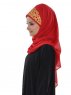 Gina Röd Praktisk One-Piece Hijab Ayse Turban 324126-2