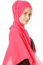 Hazal - Fuchsia Crepe Hijab - Ecardin