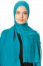 Hazal - Green Crepe Hijab - Ecardin