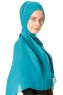 Hazal - Green Crepe Hijab - Ecardin