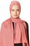 Hazal - Brick Red Crepe Hijab - Ecardin