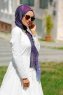 Isfa - Purple Patterned Hijab - Sal Evi