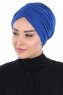 Jill - Blue Cotton Turban - Ayse Turban
