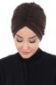 Jill - Brown Cotton Turban - Ayse Turban