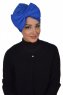 Julia - Blue Cotton Turban - Ayse Turban