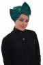 Julia - Dark Green Cotton Turban - Ayse Turban