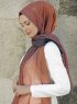 Dounia - Brick Red Patterned Hijab