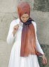 Dounia - Brick Red Patterned Hijab
