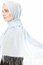 Kadri - Light Grey Hijab With Pearls - Özsoy