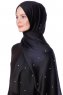 Kadri - Black Hijab With Pearls - Özsoy