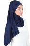 Kaisa - Navy Blue Practical Cotton Hijab