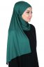 Kaisa - Dark Green Practical Cotton Hijab