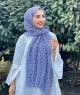 Kalila - White Patterned Cotton Hijab