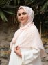 Khawla - Dusty Pink Patterned Cotton Hijab