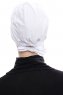 Kiraz - White Cotton XXL Underscarf - Ecardin