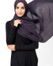 Loganberry Mörklila Bomull Voile Hijab 5TA92b