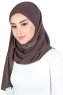 Malin - Brown Practical Chiffon Hijab