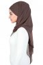 Malin - Brown Practical Chiffon Hijab
