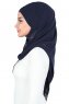 Malin - Navy Blue Practical Chiffon Hijab