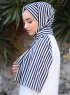 Marwa - Striped Crepe Hijab