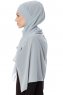 Mehtap - Grey Practical One Piece Chiffon Hijab