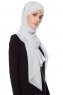 Mehtap - Light Grey Practical One Piece Chiffon Hijab