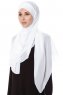 Mehtap - White Practical One Piece Chiffon Hijab