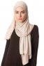 Melek - Light Taupe Premium Jersey Hijab - Ecardin