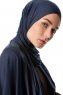 Melek - Navy Blue Premium Jersey Hijab - Ecardin