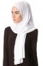 Melek - White Premium Jersey Hijab - Ecardin