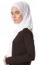 Melek - White Premium Jersey Hijab - Ecardin
