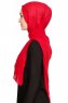 Merve Röd Krep Chiffon Hijab 4A169c
