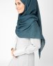 Midnight Navy Blå Bomull Voile Hijab 5TA8b