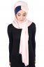 Mikaela - Dusty Pink & Navy Blue Practical Cotton Hijab