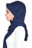 Mikaela - Navy Blue & Dusty Pink Practical Cotton Hijab