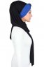 Mikaela - Black & Blue Practical Cotton Hijab