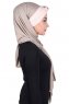 Mikaela - Taupe & Dusty Pink Practical Cotton Hijab