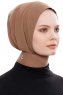 Narin - Brown Practical One Piece Crepe Hijab