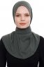 Narin - Khaki Practical One Piece Crepe Hijab