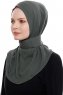 Narin - Khaki Practical One Piece Crepe Hijab