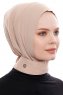 Narin - Light Caramel Practical One Piece Crepe Hijab