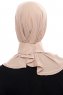 Narin - Light Caramel Practical One Piece Crepe Hijab